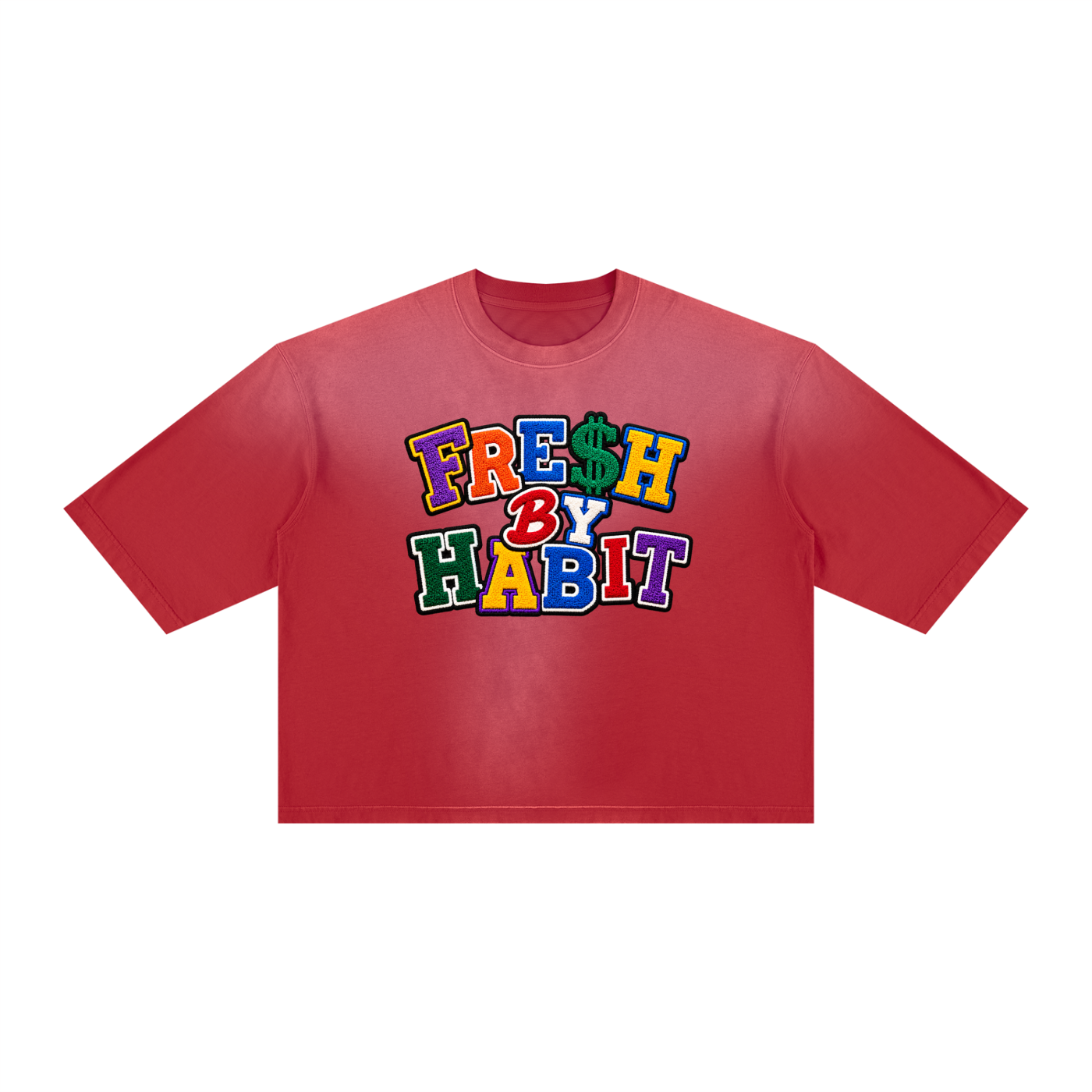 Patchwork Habit Sunfade Boxy T-Shirt