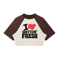 Love to Get Fresh Raglan Crop T-Shirt